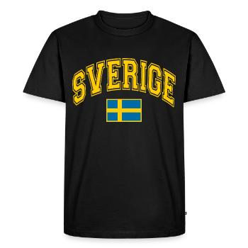 Drapeau de la Suède - T-shirt Premium bio Homme - noir - Devant - Nico (187cm)