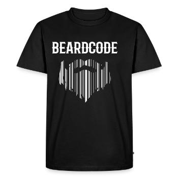 Cadeau de styliste de code de barbe - T-shirt Premium bio Homme - noir - Devant - Nico (187cm)