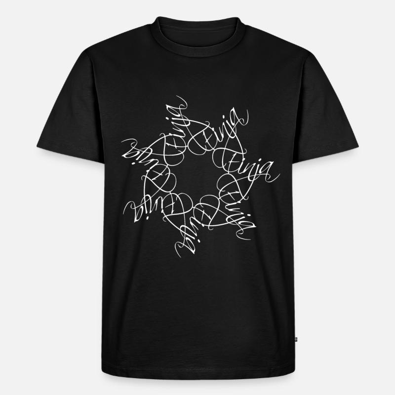 Finja Name Namensmandala - Männer Premium Bio T-Shirt - Schwarz