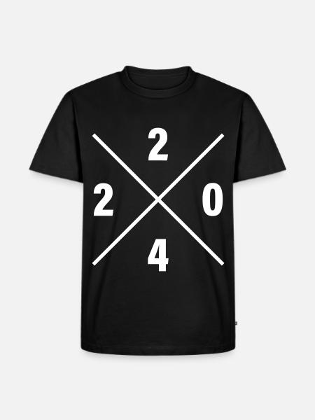 2024 Year Number - Men's Premium Organic T-Shirt - black