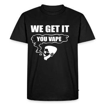 You vape Heavy Smoker Gift - Men's Premium Organic T-Shirt - black - Front - Nico (187cm)