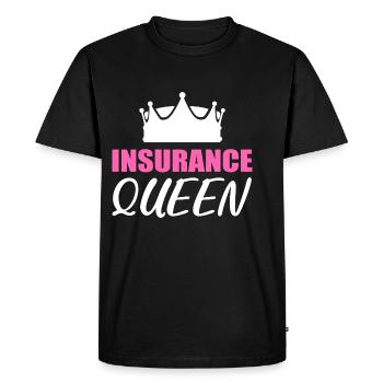 Insurance Queen Insurer Gift - Men's Premium Organic T-Shirt - black - Front - Nico (187cm)