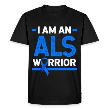 ALS nerve disease - Men's Premium Organic T-Shirt - black - Front - Nico (187cm)