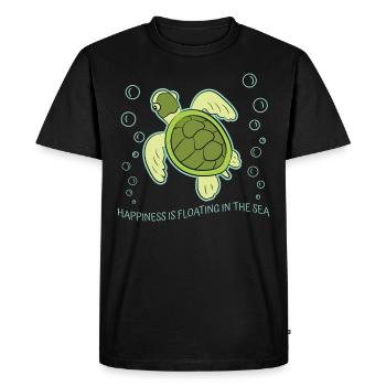 Cute Funny Turtle Sea Turtles Gift Turtle Lover - Men's Premium Organic T-Shirt - black - Front - Nico (187cm)