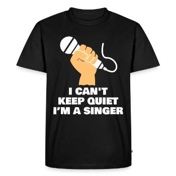 Je suis un chanteur, un chanteur - T-shirt Premium bio Homme - noir - Devant - Nico (187cm)