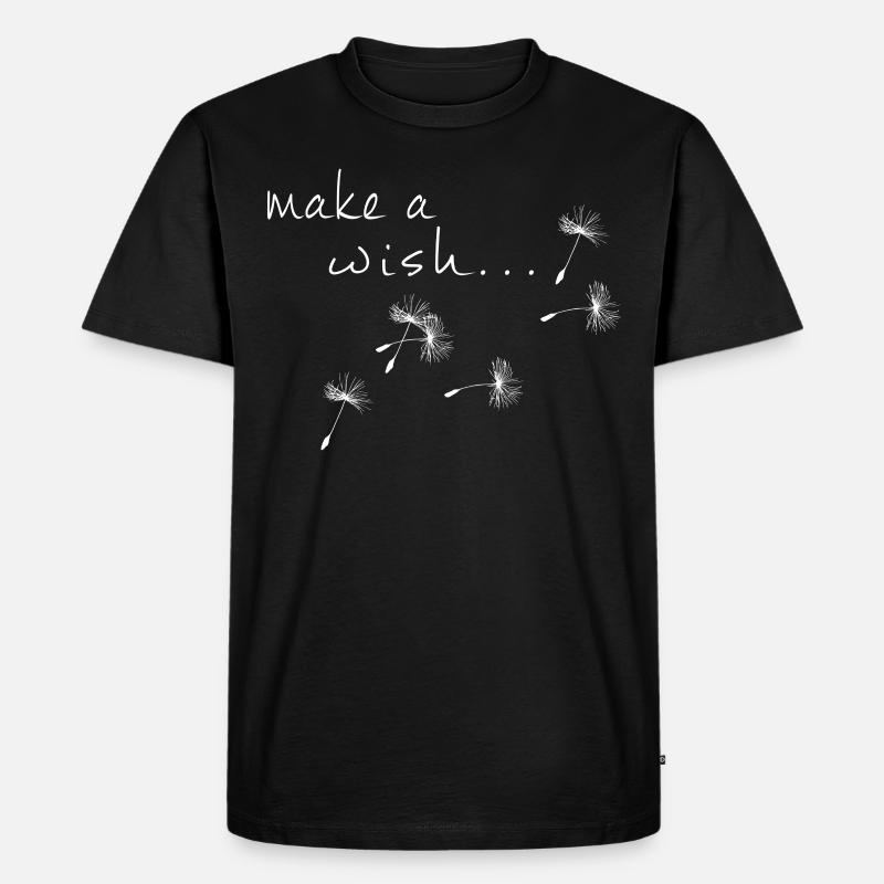 MAKE A WISH - Männer Premium Bio T-Shirt - Schwarz
