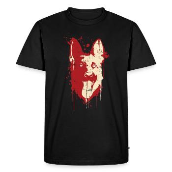 German Shepherd Gift Idea Shepherd Owner Gift Art - Men's Premium Organic T-Shirt - black - Front - Nico (187cm)