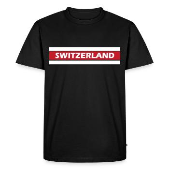 Drapeau suisse pays maillot de hockey Nati cadeau - T-shirt Premium bio Homme - noir - Devant - Nico (187cm)