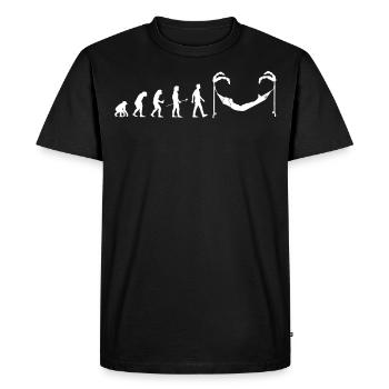 Evolution Man Hamac Idée Cadeau Hamac - T-shirt Premium bio Homme - noir - Devant - Nico (187cm)