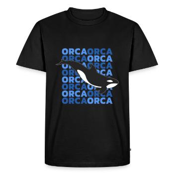 Baleine d'Orca - T-shirt Premium bio Homme - noir - Devant - Nico (187cm)