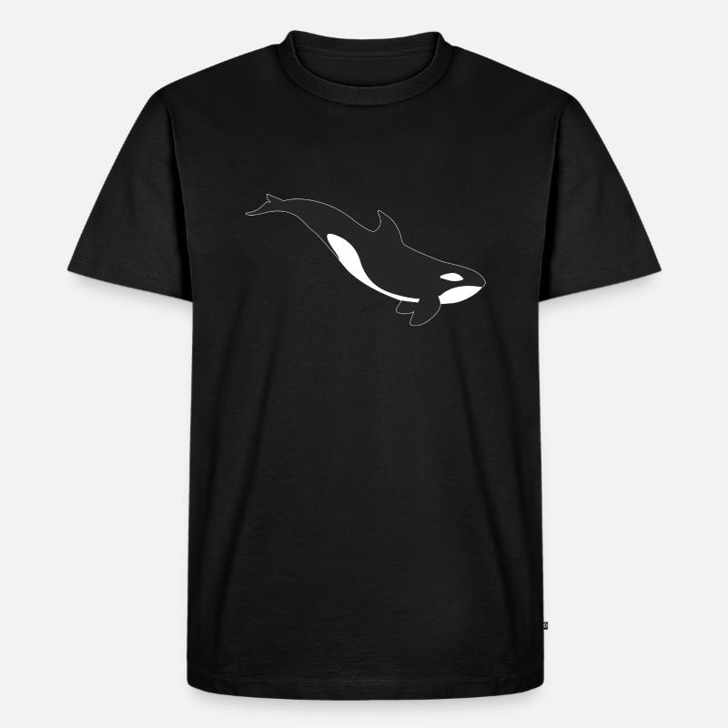 Orca Wal - Männer Premium Bio T-Shirt - Schwarz