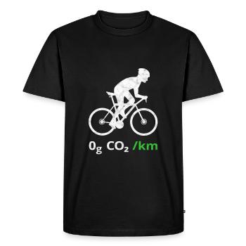 Bicycle Environmental protection Climate protection - Men's Premium Organic T-Shirt - black - Front - Nico (187cm)