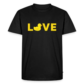 Badeente Gummiente - Männer Premium Bio T-Shirt - Schwarz - Vorne - Nico (187cm)