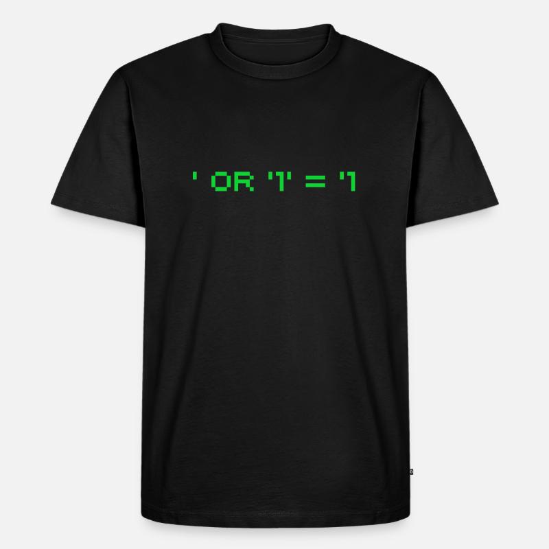 Hacker Pentest SQL Injection - Männer Premium Bio T-Shirt - Schwarz
