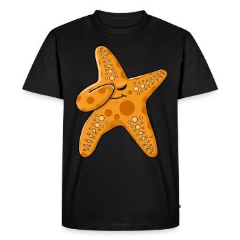 Tamponner étoile de mer étoile de mer plage dab danse - T-shirt Premium bio Homme - noir - Devant - Nico (187cm)