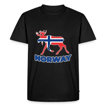 Norvège Elch - T-shirt Premium bio Homme - noir - Devant - Nico (187cm)