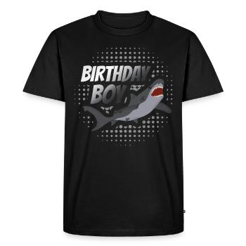 Anniversaire garçons requin cadeau requin requin - T-shirt Premium bio Homme - noir - Devant - Nico (187cm)