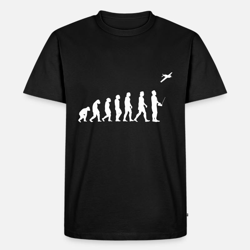 Modellflieger Evolution Modellflugzeug - Männer Premium Bio T-Shirt - Schwarz