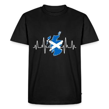 Scotland map heartbeat - Men's Premium Organic T-Shirt - black - Front - Nico (187cm)
