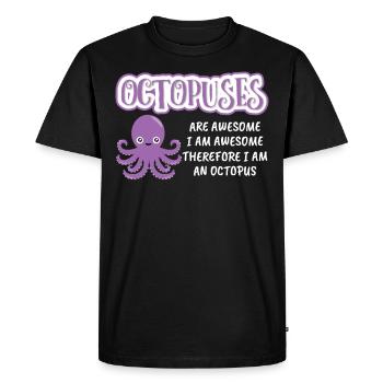 Octopuses Are Awesome Kraken Squid Ward Octopus - Men's Premium Organic T-Shirt - black - Front - Nico (187cm)