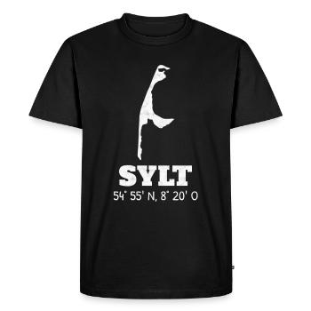 Sylt coordonne les voyages de vacances sur l'île de la mer du Nord - T-shirt Premium bio Homme - noir - Devant - Nico (187cm)