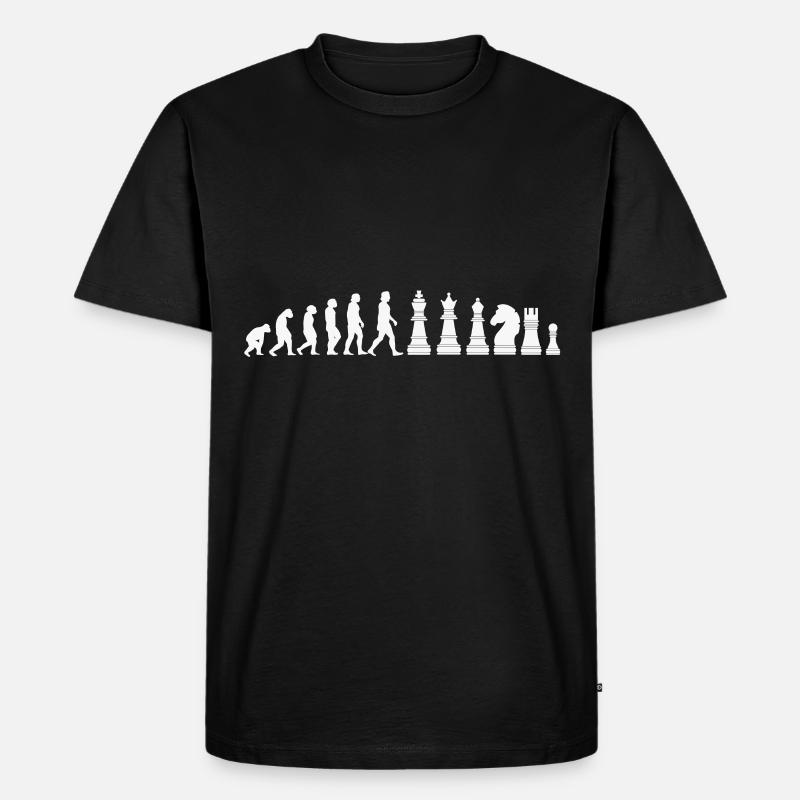 Évolution du joueur d'échecs - T-shirt Premium bio Homme - noir