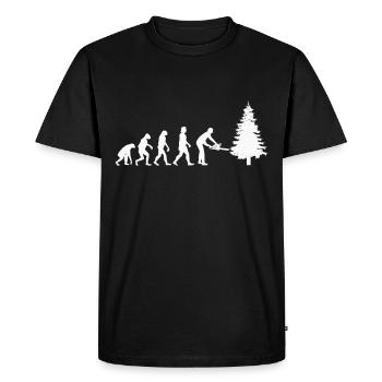 Tree Feller Chainsaw Chainsaw Evolution - Men's Premium Organic T-Shirt - black - Front - Nico (187cm)