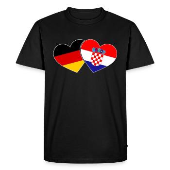 Croatie Allemagne drapeau drapeau vacances Voyage - T-shirt Premium bio Homme - noir - Devant - Nico (187cm)
