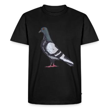 Pigeon pigeon carrier pigeon gift - Men's Premium Organic T-Shirt - black - Front - Nico (187cm)
