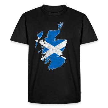 Scotland map Scottish flag Scotland - Men's Premium Organic T-Shirt - black - Front - Nico (187cm)