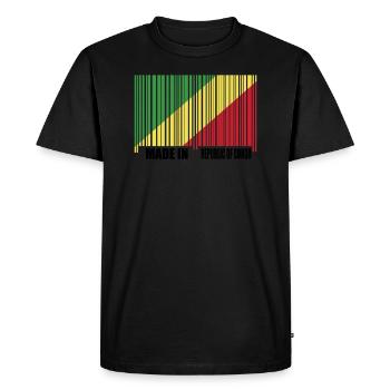 Made In Republic Of Congo - Men's Premium Organic T-Shirt - black - Front - Nico (187cm)