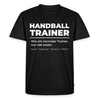 Entraîneur de handball - T-shirt Premium bio Homme - noir - Devant - Nico (187cm)