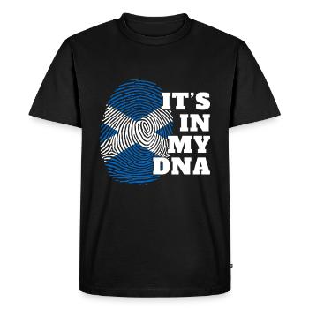 C'est dans mon ADN Ecosse d'origine écossaise - T-shirt Premium bio Homme - noir - Devant - Nico (187cm)
