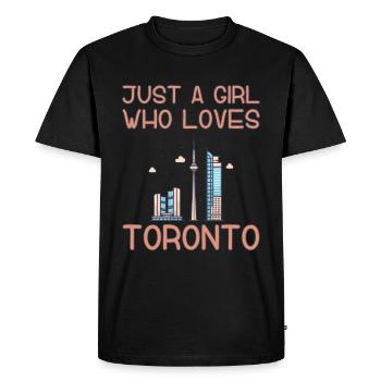 Just A Girl Who Loves Toronto - Men's Premium Organic T-Shirt - black - Front - Nico (187cm)