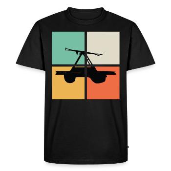 RETRO HANDCAR - T-shirt Premium bio Homme - noir - Devant - Nico (187cm)