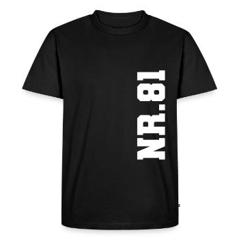 Numéro 81 NO. 81 - T-shirt Premium bio Homme - noir - Devant - Nico (187cm)
