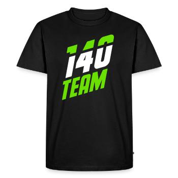 140 TEAM one hundred forty - Men's Premium Organic T-Shirt - black - Front - Nico (187cm)