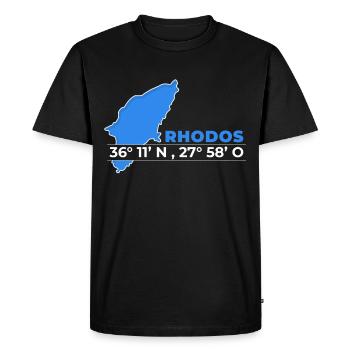 Grèce Rhodes coordonne les voyages de vacances sur l'île - T-shirt Premium bio Homme - noir - Devant - Nico (187cm)