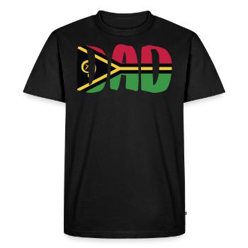 Vanuatu Dad - Men's Premium Organic T-Shirt - black - Front - Nico (187cm)