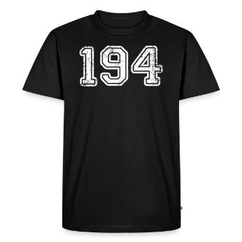 194 One Hundred Ninety Four by NumShirt - Men's Premium Organic T-Shirt - black - Front - Nico (187cm)