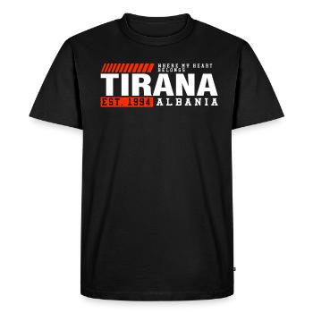 Great Albania Gift Idea - Men's Premium Organic T-Shirt - black - Front - Nico (187cm)