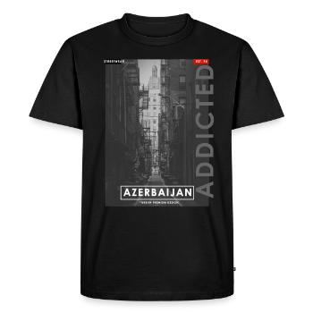 Azerbaïdjan - T-shirt Premium bio Homme - noir - Devant - Nico (187cm)