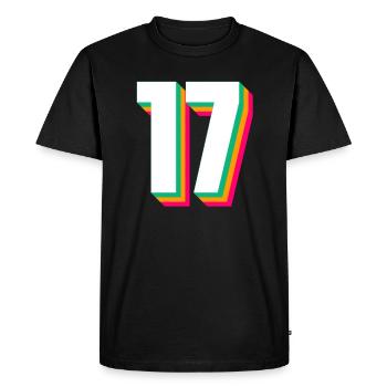 17 - T-shirt Premium bio Homme - noir - Devant - Nico (187cm)