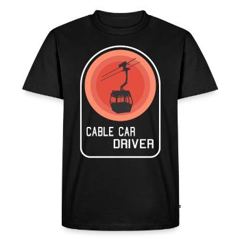 Idée actuelle de téléphérique en détresse - T-shirt Premium bio Homme - noir - Devant - Nico (187cm)