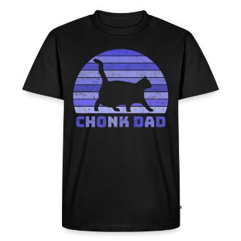 Fat Cat Chonk Dad Scale Chonky Meme cadeau de chat - T-shirt Premium bio Homme - noir - Devant - Nico (187cm)