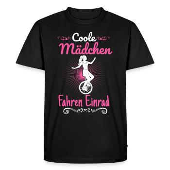 Des filles cool font des monocycles - T-shirt Premium bio Homme - noir - Devant - Nico (187cm)