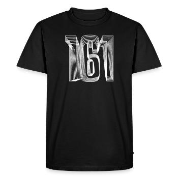 161 - T-shirt Premium bio Homme - noir - Devant - Nico (187cm)