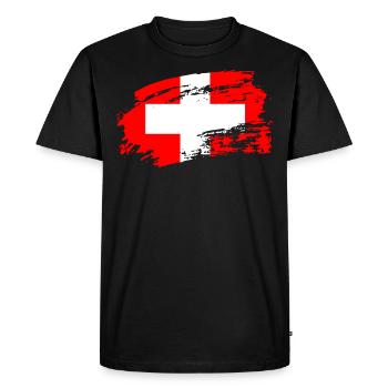 switzerland switzerland - Men's Premium Organic T-Shirt - black - Front - Nico (187cm)