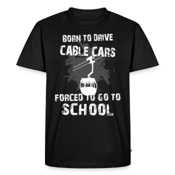 HIPSTER CABLE CAR VINTAGE RACING - T-shirt Premium bio Homme - noir - Devant - Nico (187cm)