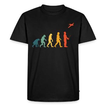 Model airplane evolution retro vintage model airplane - Men's Premium Organic T-Shirt - black - Front - Nico (187cm)